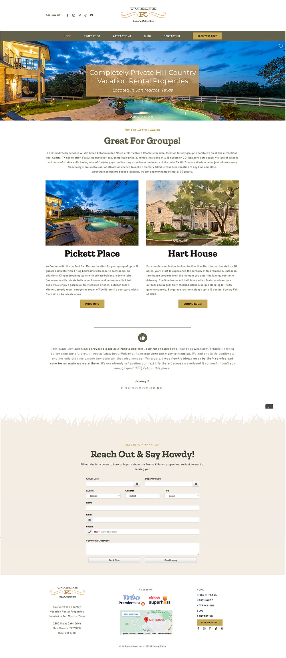 Twelve K Ranch WordPress Website Project