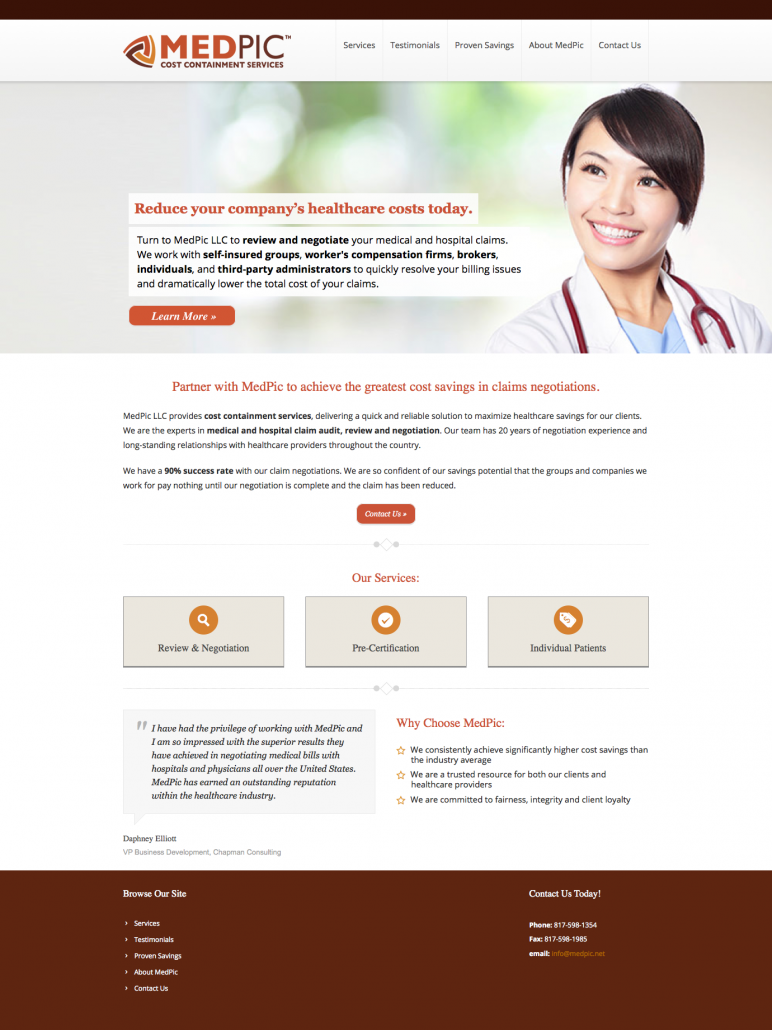 Medical Billing WordPress Website
