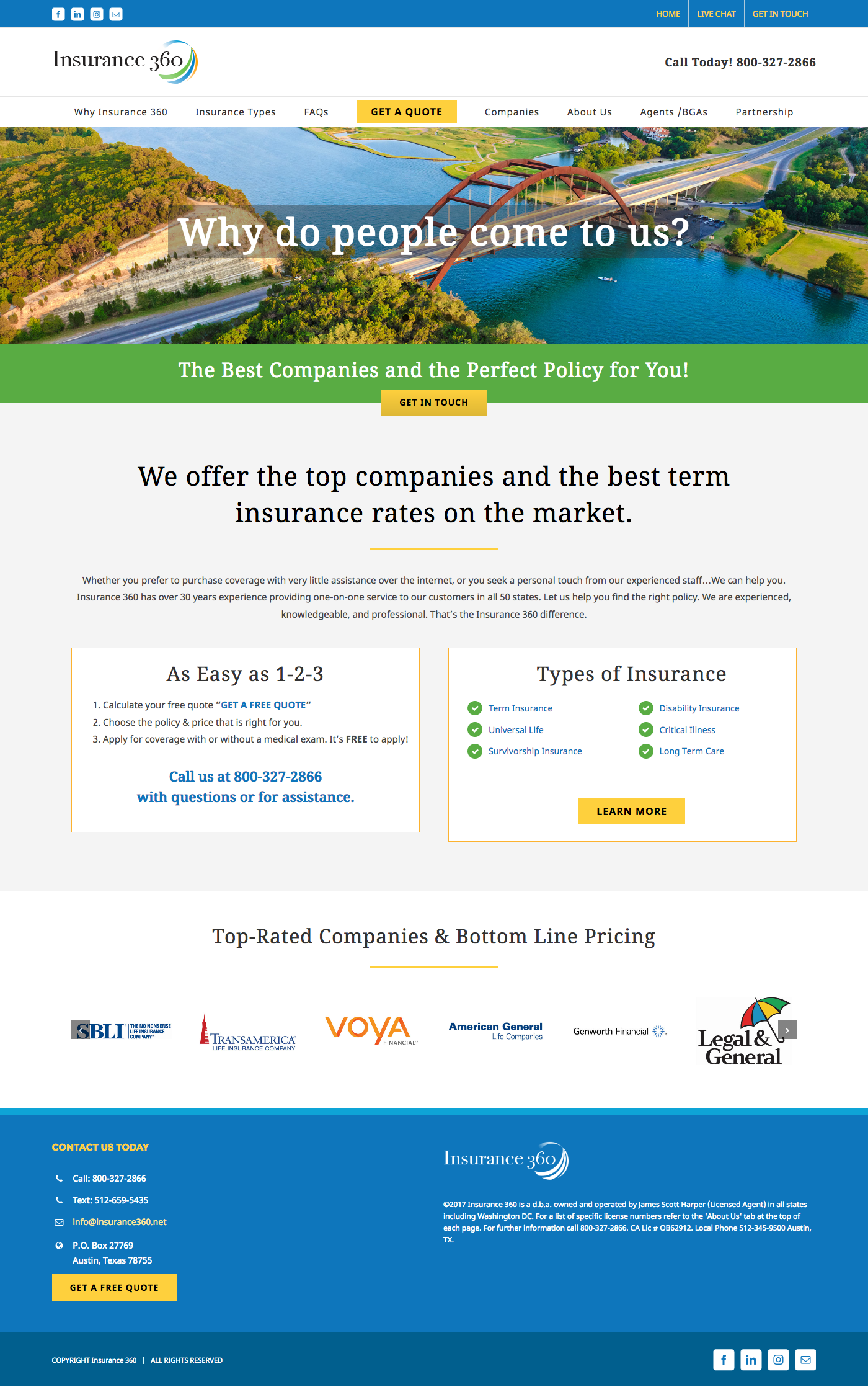 Insurance Company WordPress Website Design