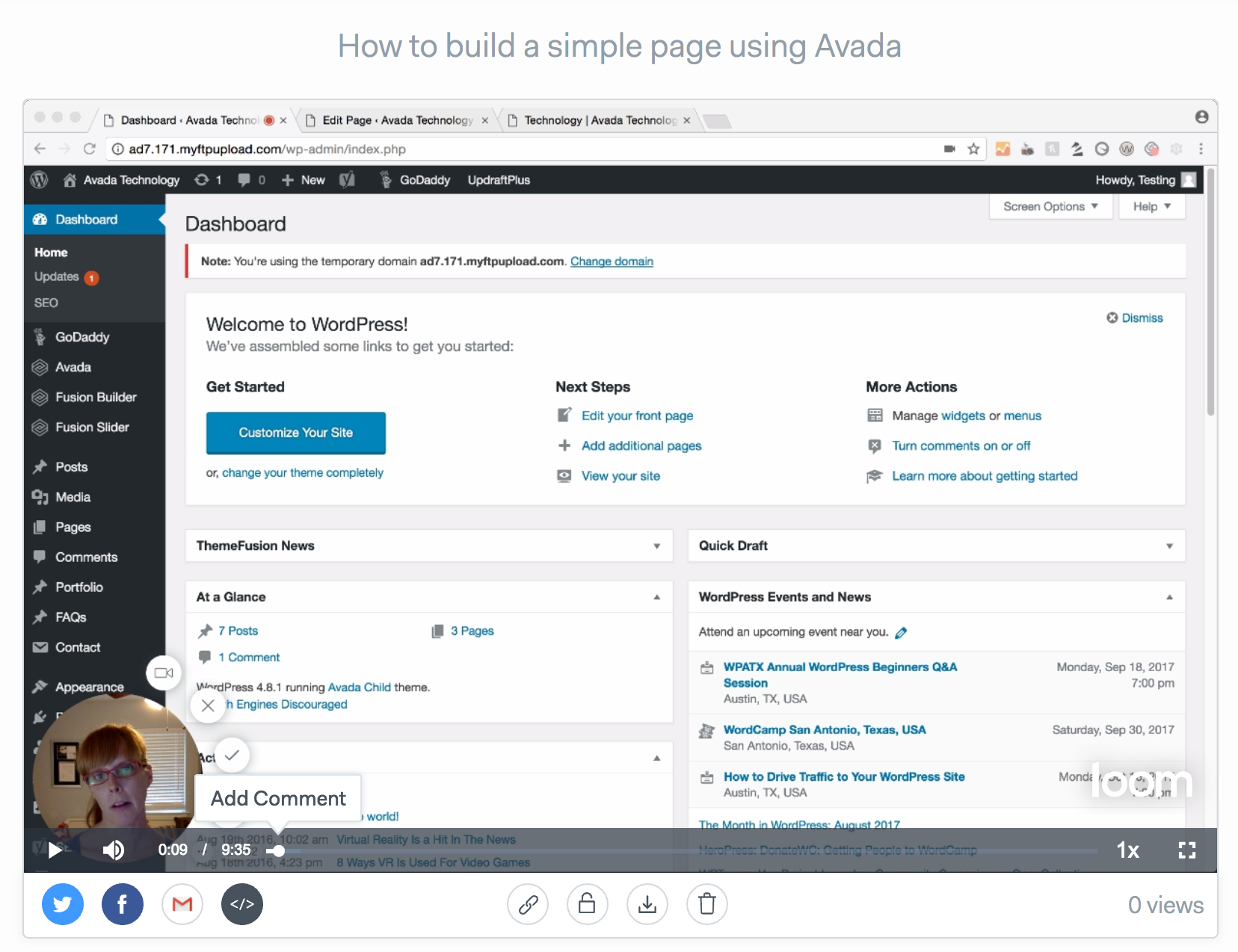 How to build a simple page using Avada