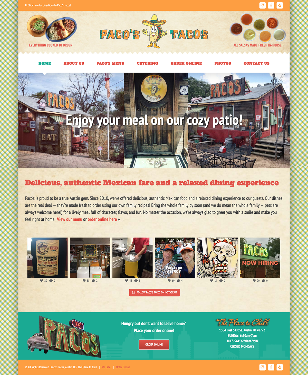 Paco's Tacos - new home page