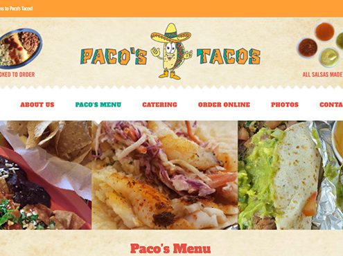 Paco's Tacos WordPress Website Redesign