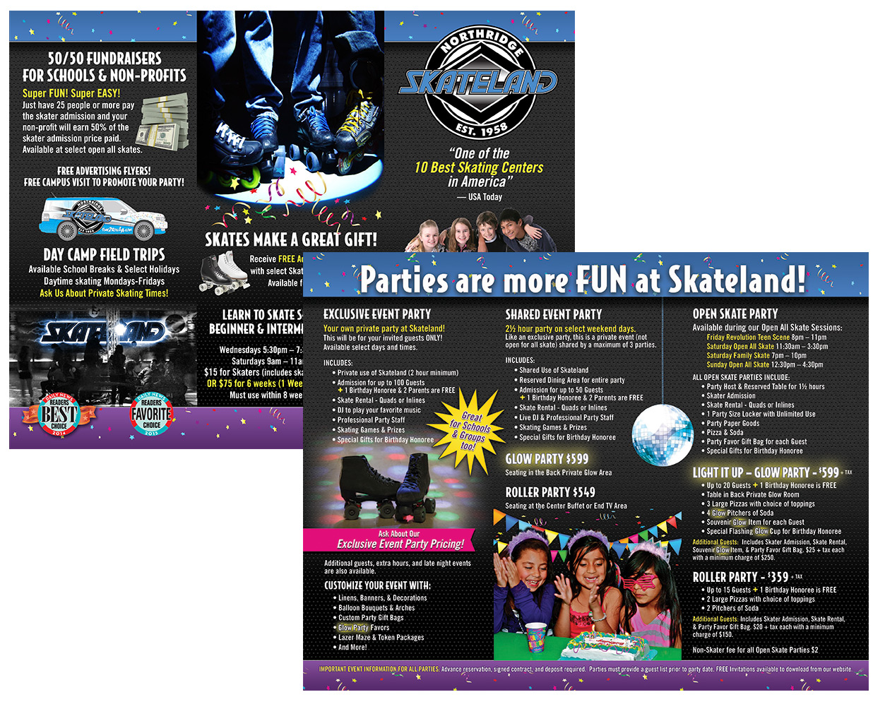 Skateland Trifold Brochure Project