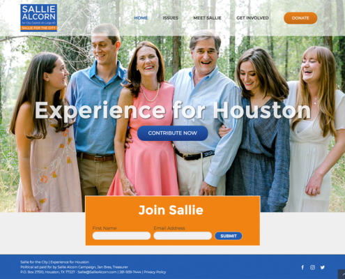 Sallie Alcorn for City Council - Houston TX - WordPress Website