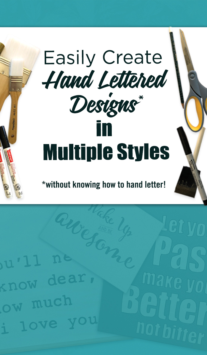 Easily create a hand lettered art piece in multiple styles...without knowing how to hand letter!