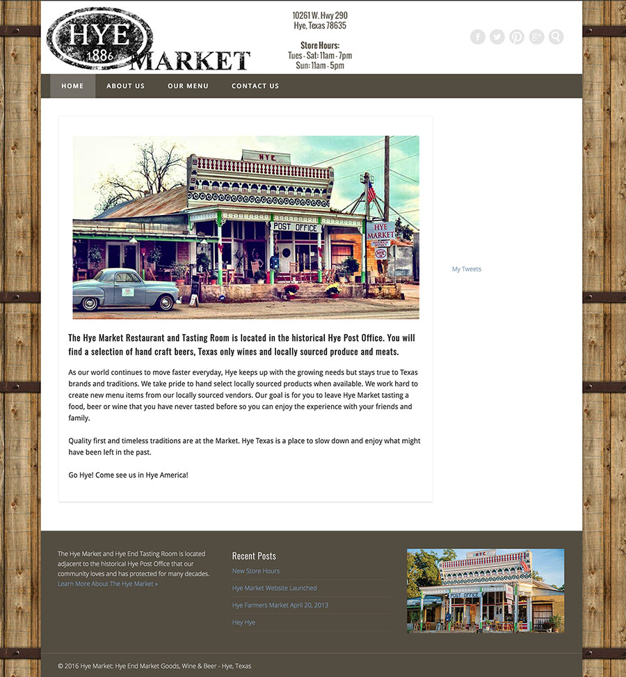 Hye Market Website Redesign - Before