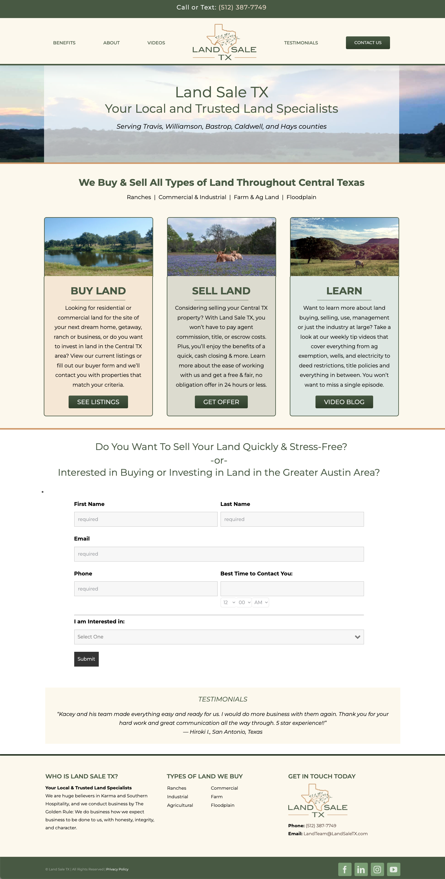 Land company wordpress project