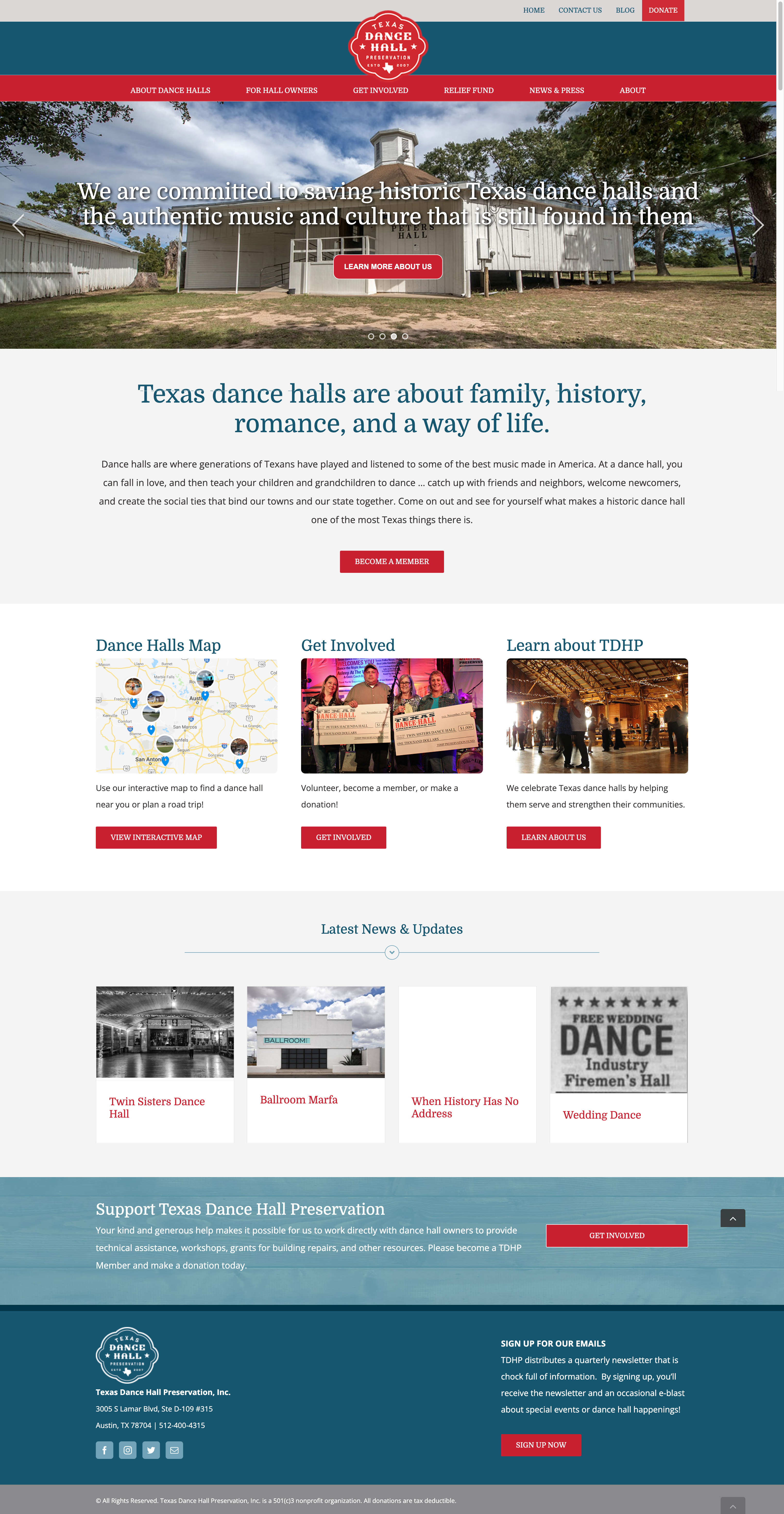 Texas Dance Hall website
