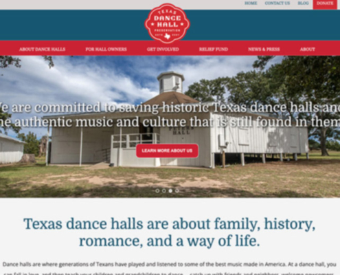 Texas Dance Hall website design