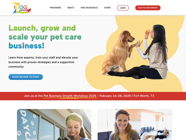 Pet care business wordpress website design