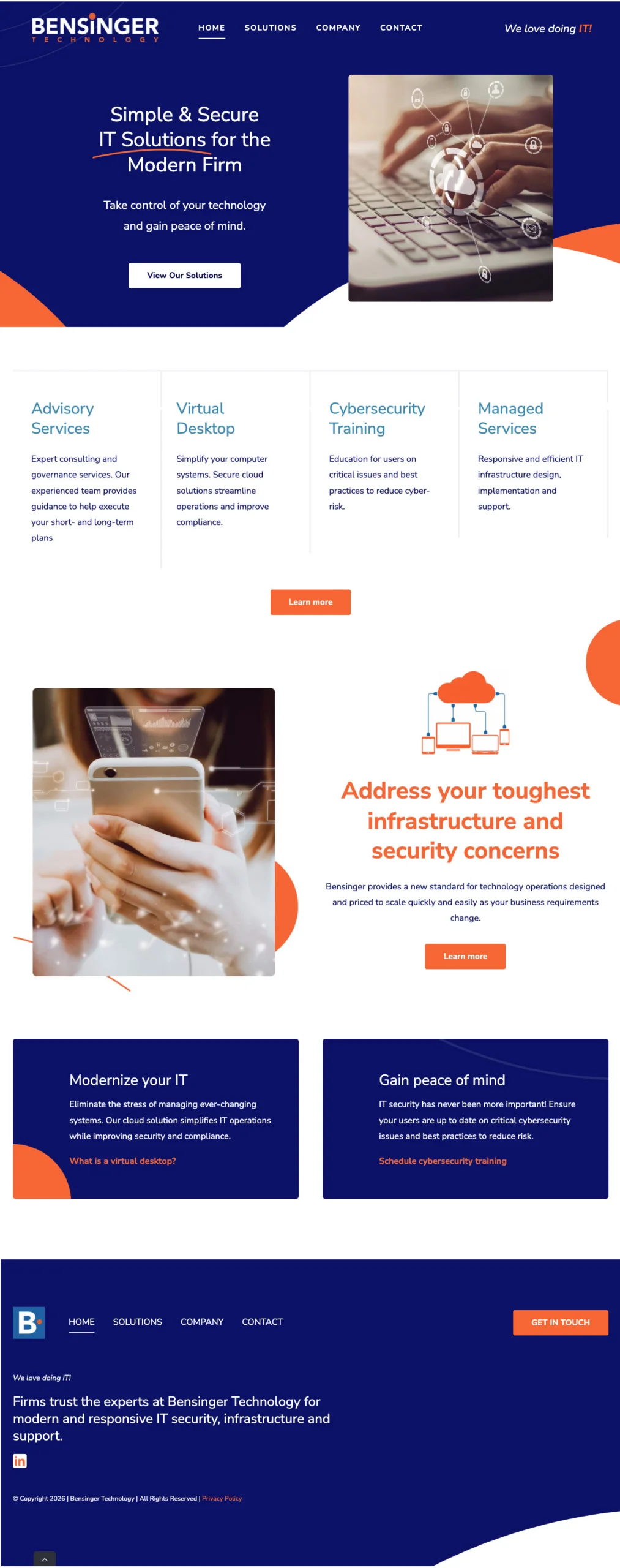 Bensinger Tech Wordpress Website Design