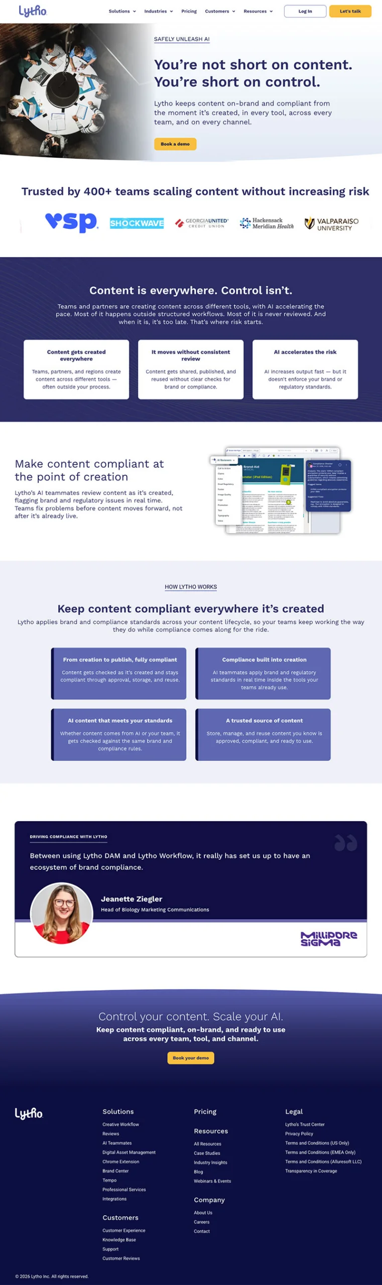 Lytho website redesign project