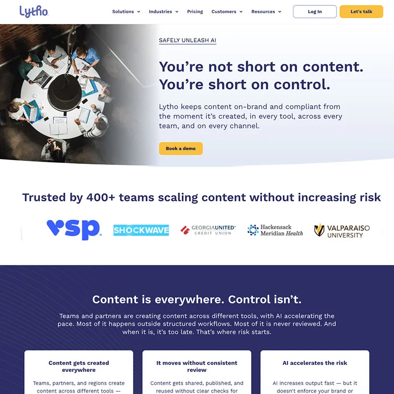 Lytho WordPress Website Project Lytho Wordpress Website Project- image of the home page